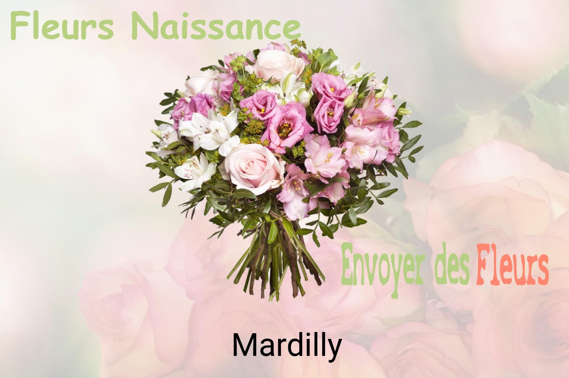 Bouquet de fleurs de naissance livré à Mardilly